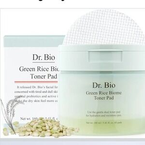 Dr. Bio Green Rice Biome Toner Pad 60ct‎ 160ml K-Beauty Hydrating Pore Care NEW